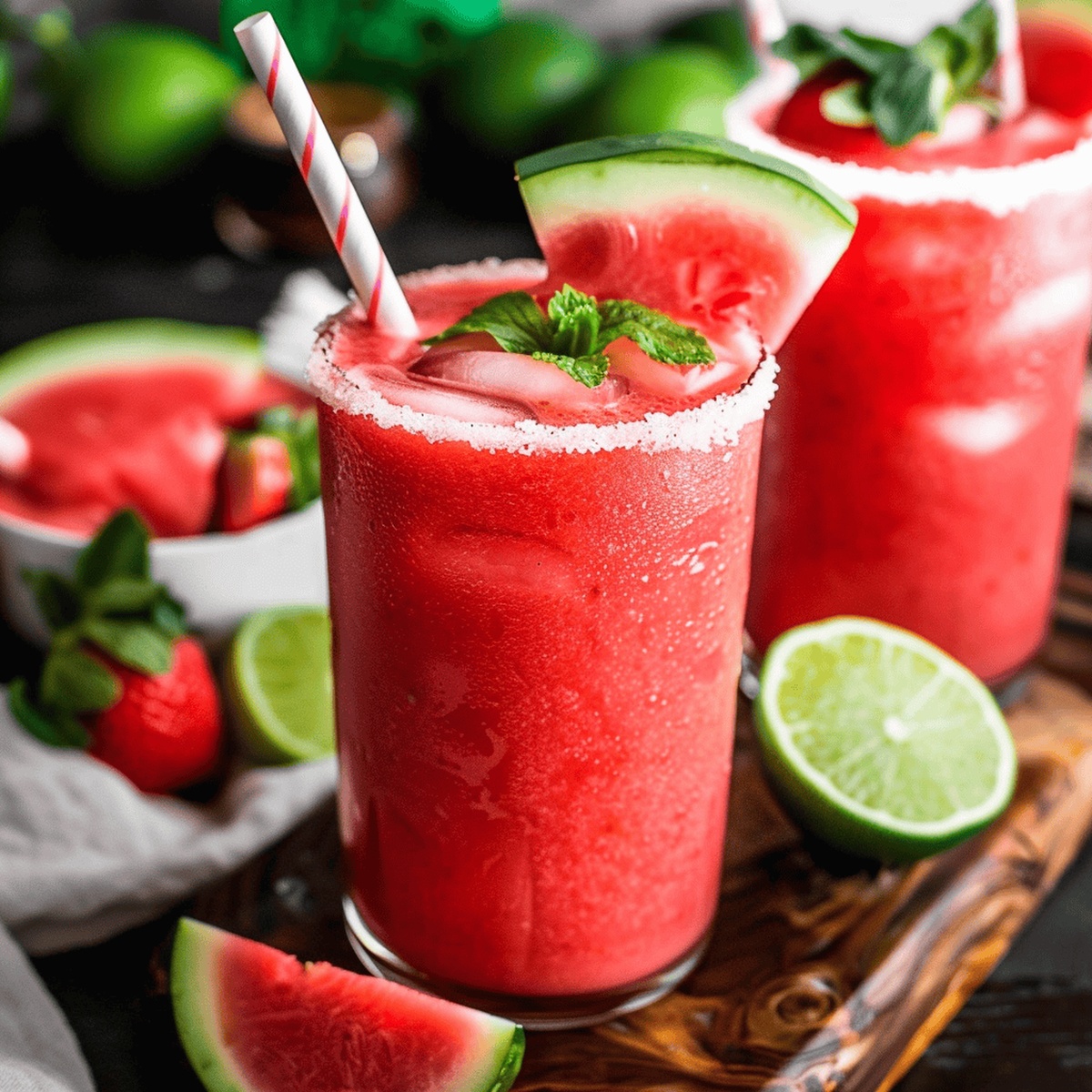 Cool Watermelon Slushie Mocktail Recipe