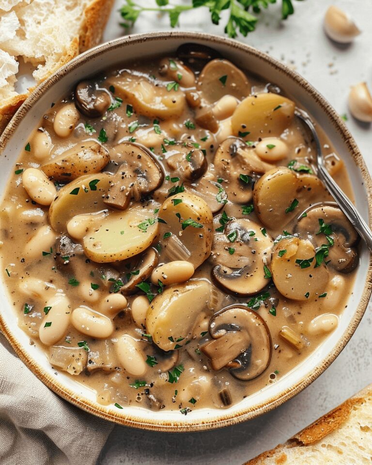 Hearty White Bean Mushroom Stew Recipe