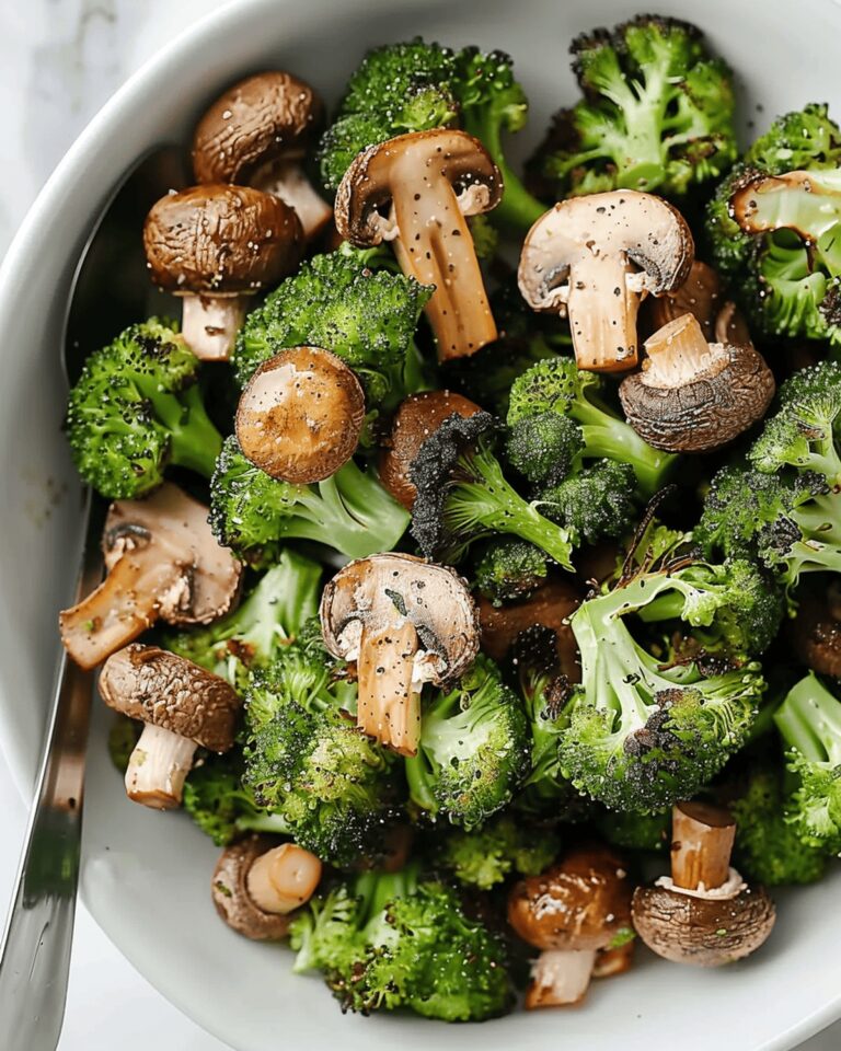 Roasted Broccoli And Mushrooms Recipe