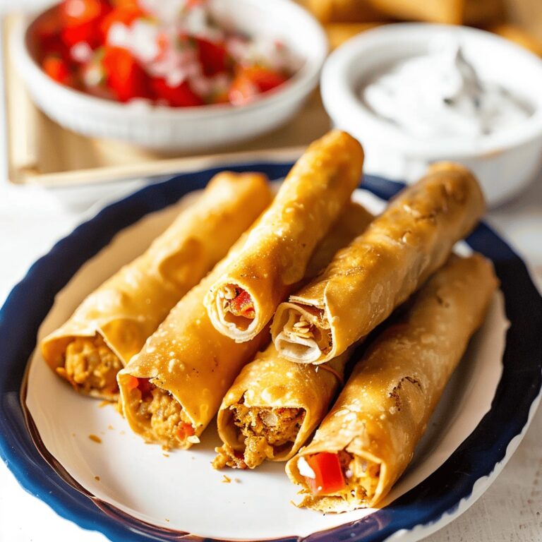 Chicken and Cheese Taquitos Dorados Recipe
