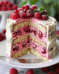 Raspberry Cream Cake Recipe