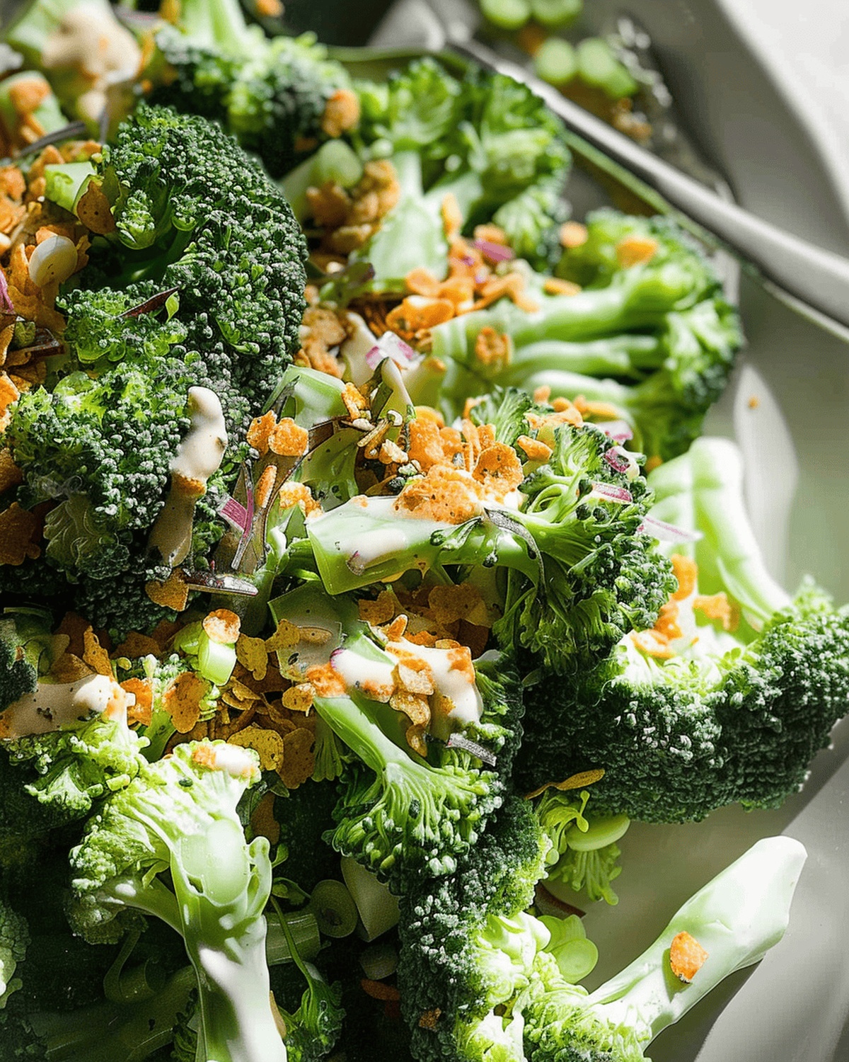 Creamy Broccoli Salad (No Mayo) Recipe