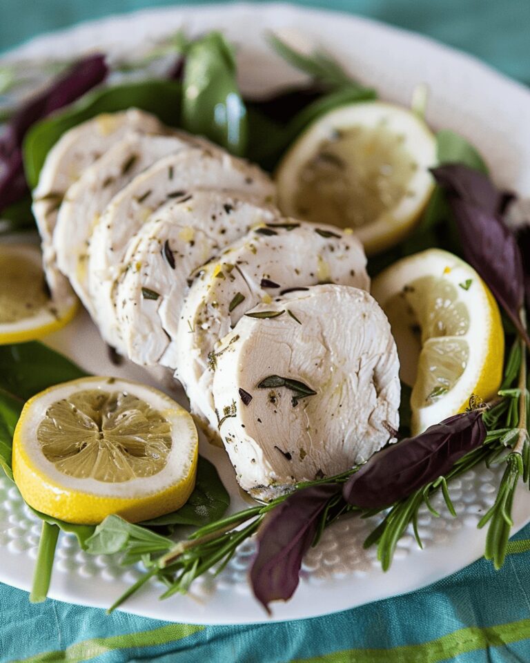 Lemon Herb Poached Chicken Recipe