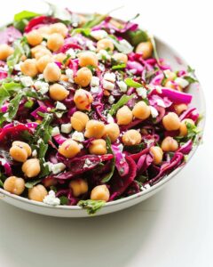 Vibrant Mediterranean Beets, Cabbage, and Chickpea Salad Recipe
