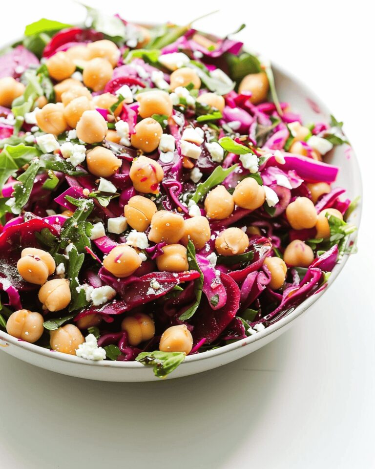Vibrant Mediterranean Beets, Cabbage, and Chickpea Salad Recipe