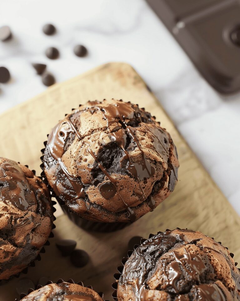 Indulgent Chocolate Peanut Butter Banana Muffins Recipe