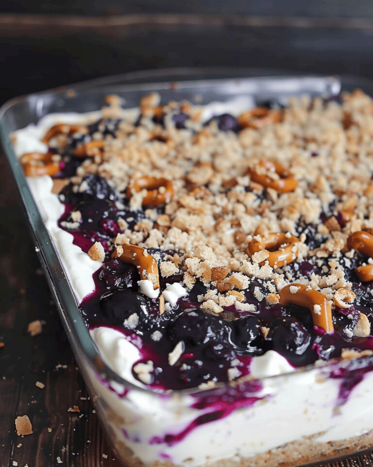 Sumptuous Blueberry Pretzel Salad Recipe