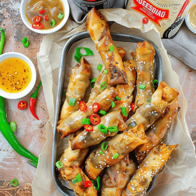 Crispy Ginger Beef Egg Rolls Recipe