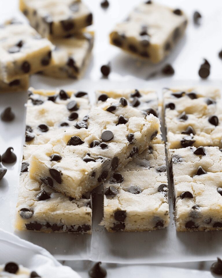 Chocolate Chip Shortbread Cookie Bars Recipe
