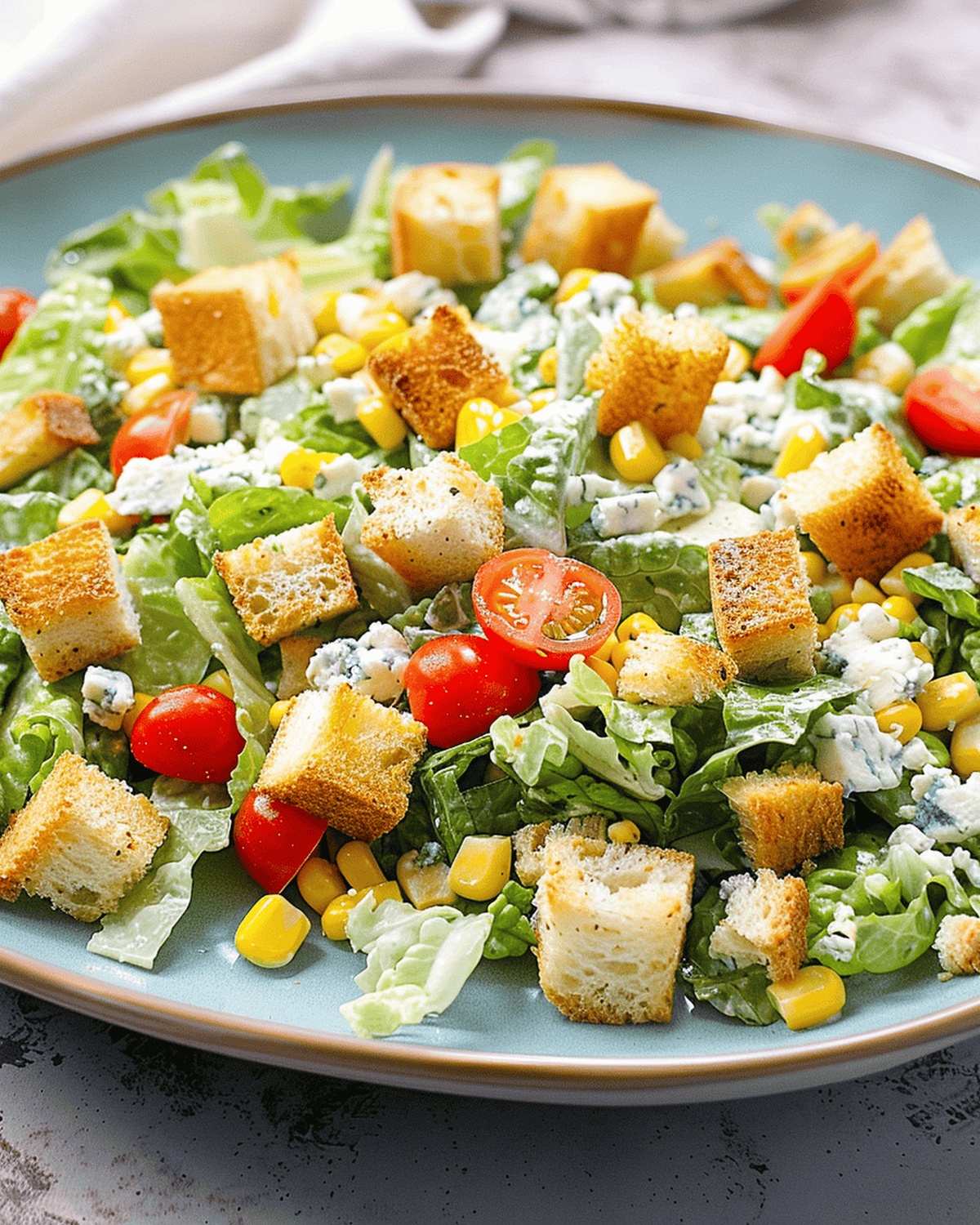 Chopped Romaine Salad with Blue Cheese Recipe