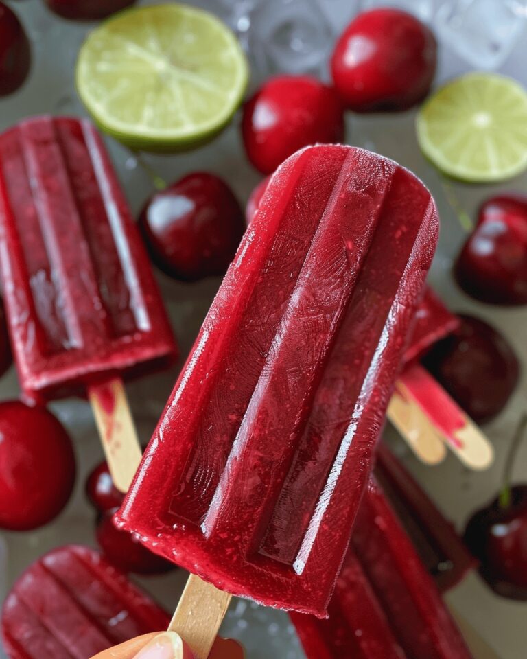 Cherry Lime Popsicles Recipe