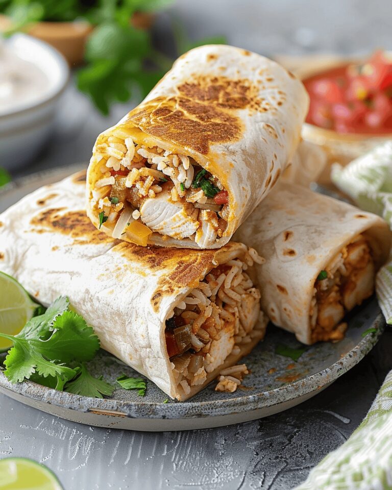 Crispy Chicken, Rice, & Bean Burritos Recipe