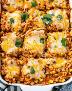 Hearty Chicken Enchilada Rice Casserole Recipe