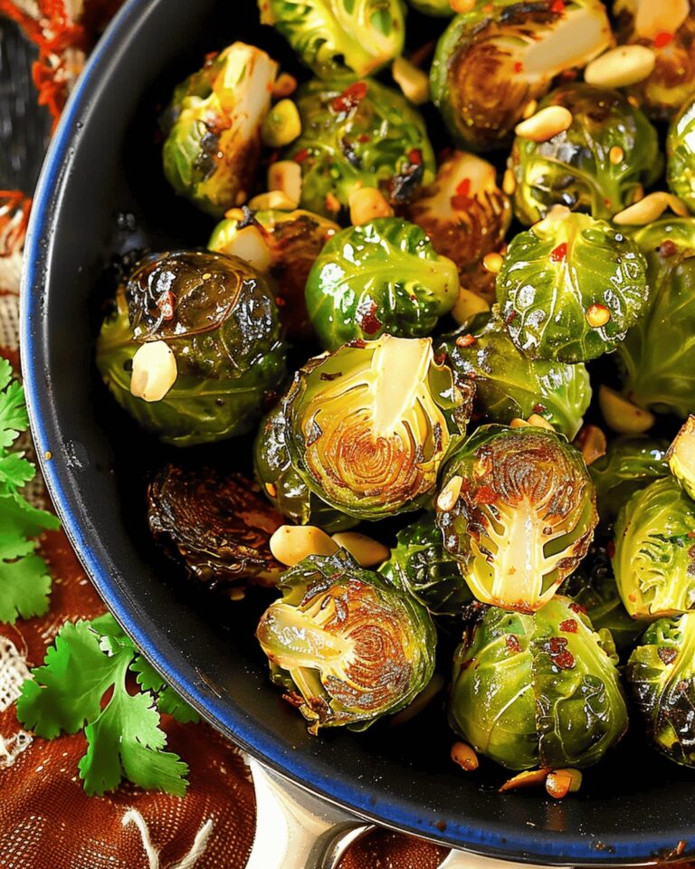 Crispy Sweet Chili Roasted Brussels Sprouts Recipe