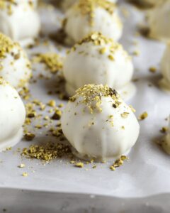 Silky White Chocolate Pistachio Truffles Recipe