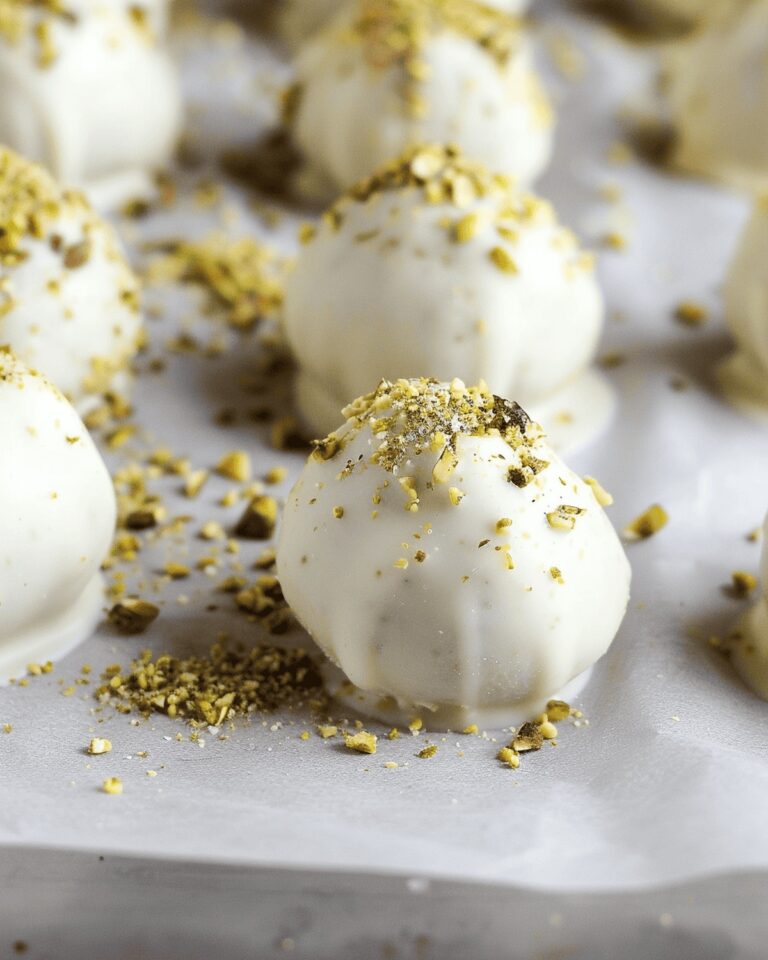 Silky White Chocolate Pistachio Truffles Recipe