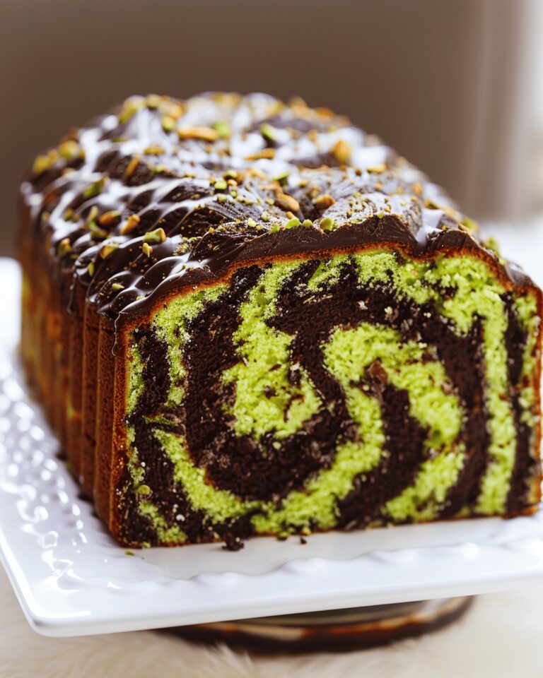 Pistachio and Chocolate Marble Cake Recipe