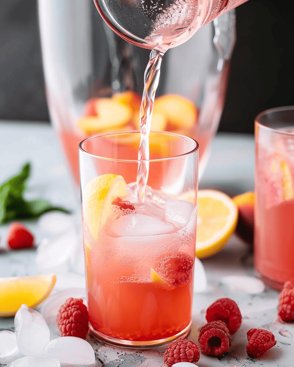 Sunny Raspberry Peach Lemonade Recipe