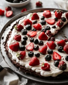 Berry Brownie Pizza Recipe