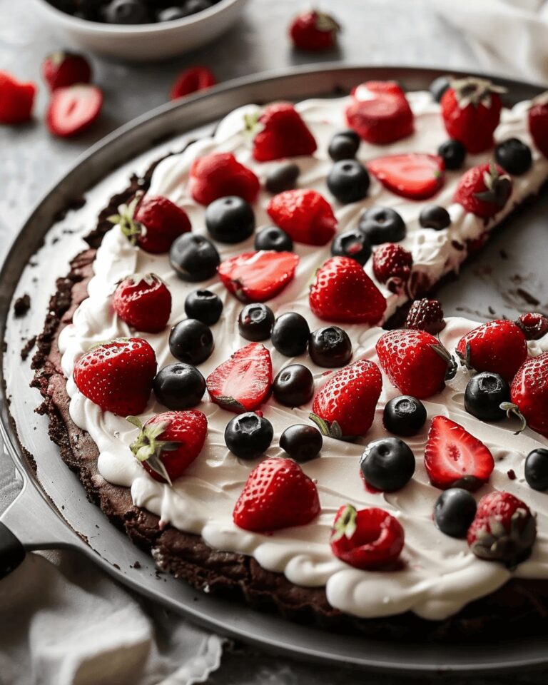 Berry Brownie Pizza Recipe