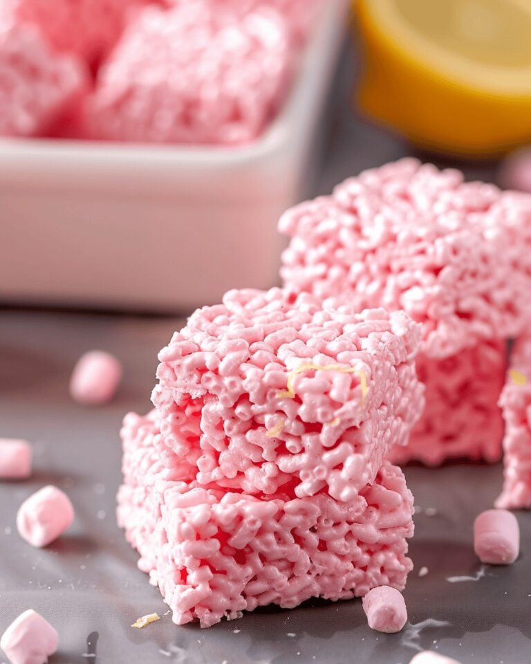 Vibrant Pink Lemonade Rice Krispie Treats Recipe