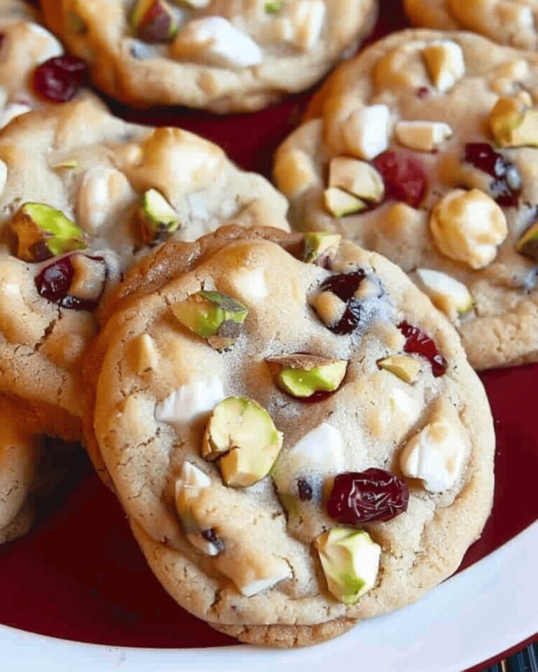 Festive White Chocolate Cranberry Pistachio Cookies Recipe