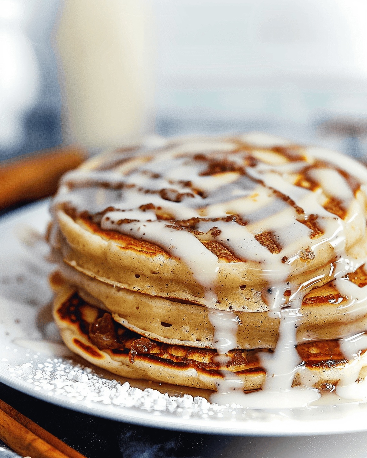 Fluffy Cinnamon Roll Pancakes Recipe
