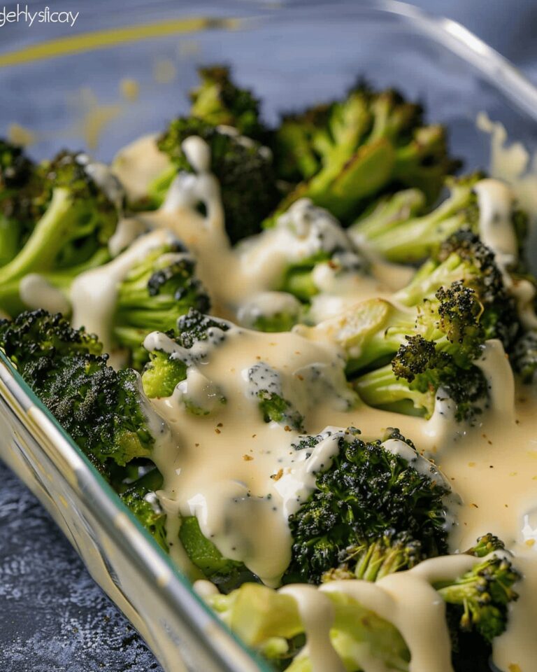 Roasted Broccoli With Cheese Sauce Recipe