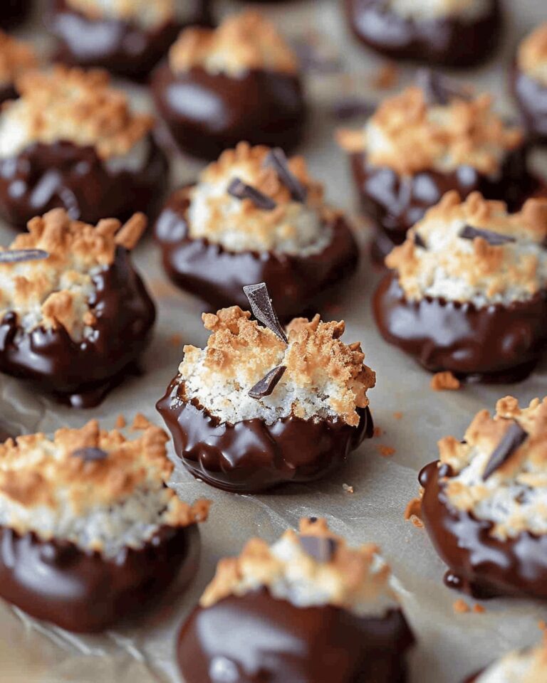 Chocolate Dipped Macaroons Recipe