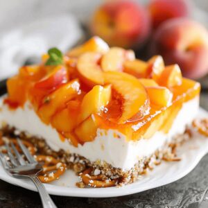 Peach Pretzel Salad Dessert Recipe