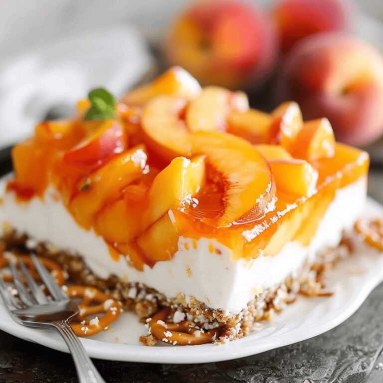 Peach Pretzel Salad Dessert Recipe