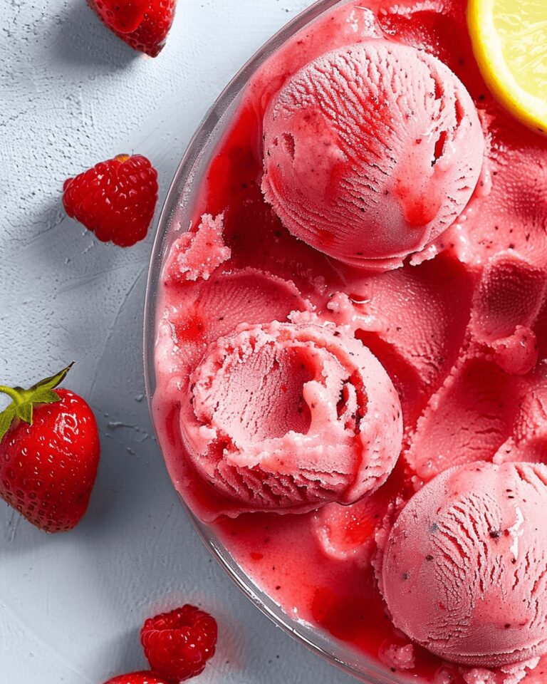 Silky Strawberry Sorbet Recipe