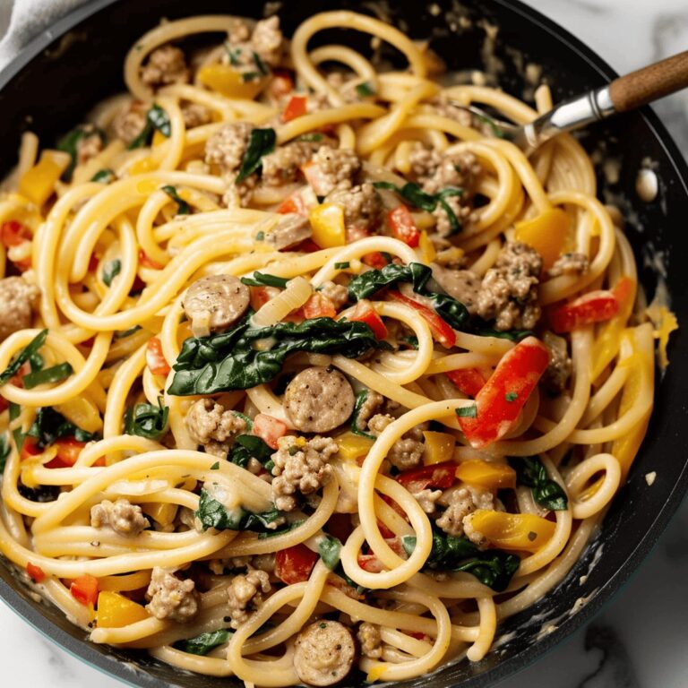 Creamy Sausage And Peppers Pasta Recipe