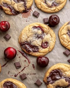 Velvety Brown Butter Cherry Dark Chocolate Chunk Cookies Recipe