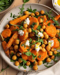 Roasted Chickpeas And Carrots With Whipped Chvre Recipe