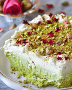 Velvety Pistachio Milk Cake Recipe