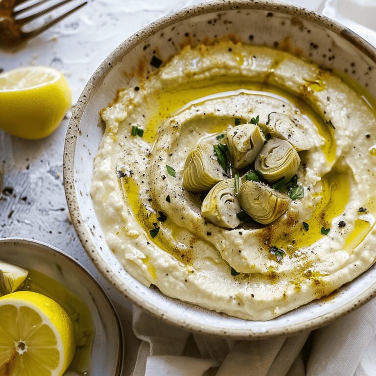 Creamy Lemon Artichoke Hummus Recipe