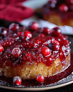 Tangy Cranberry Pineapple Upside-Down Cake Recipe