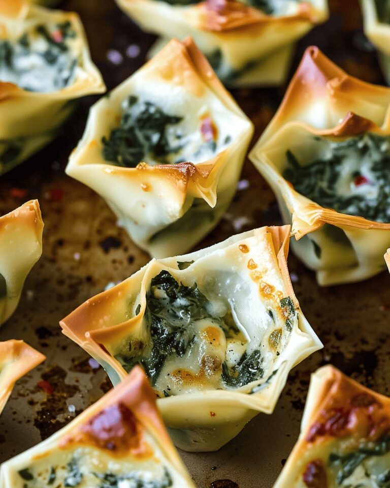 Crispy Spinach Artichoke Wonton Cups Recipe