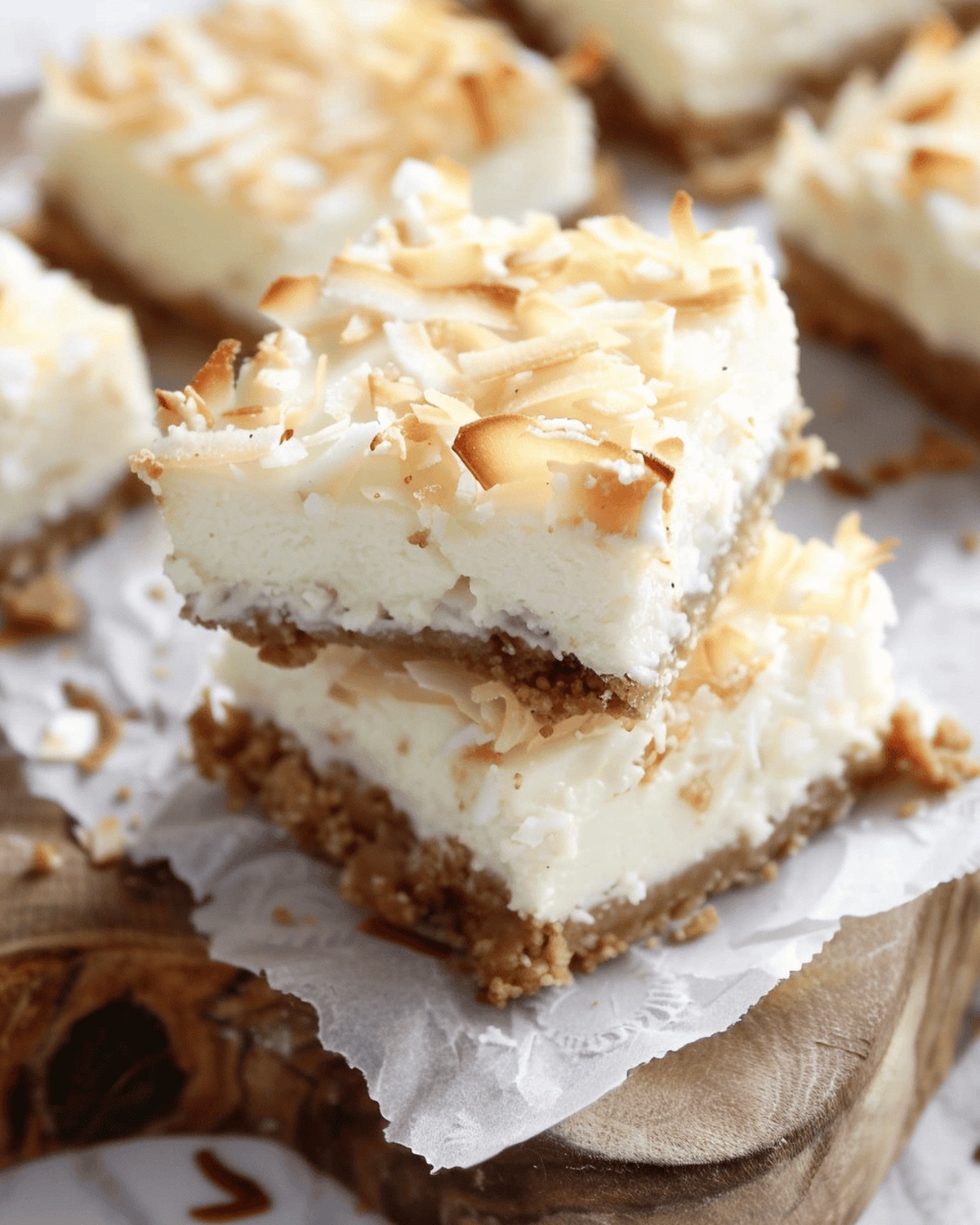 Skinny Dreamy Coconut Cheesecake Bars Recipe