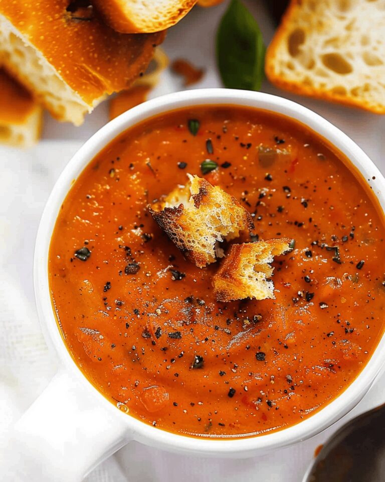 Silky Roasted Tomato Basil Soup Recipe
