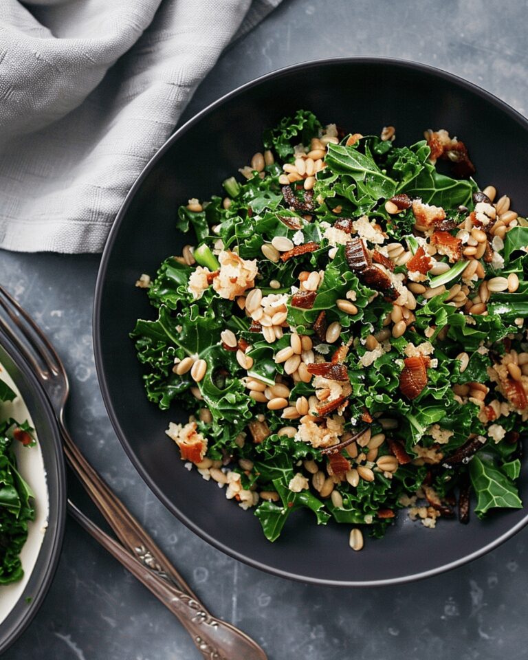 Kale & Farro Salad with Sourdough Breadcrumbs Recipe