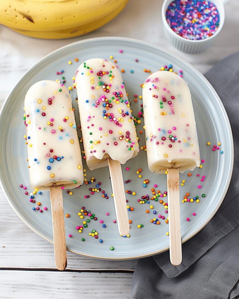Creamy Frozen Banana Yogurt Pops Recipe