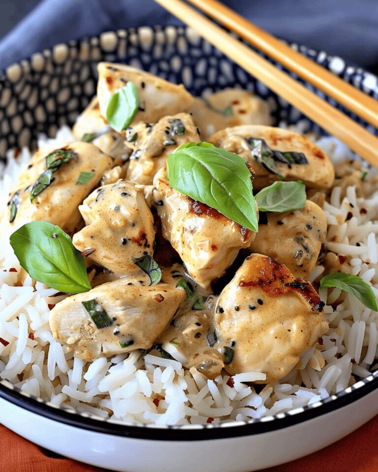 Basil Chicken with Coconut Curry Sauce Recipe