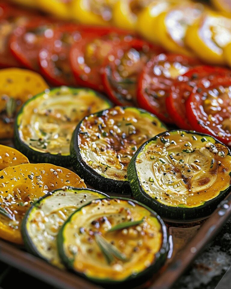 Crispy Garlic Parmesan Zucchini, Squash, and Tomatoes Recipe