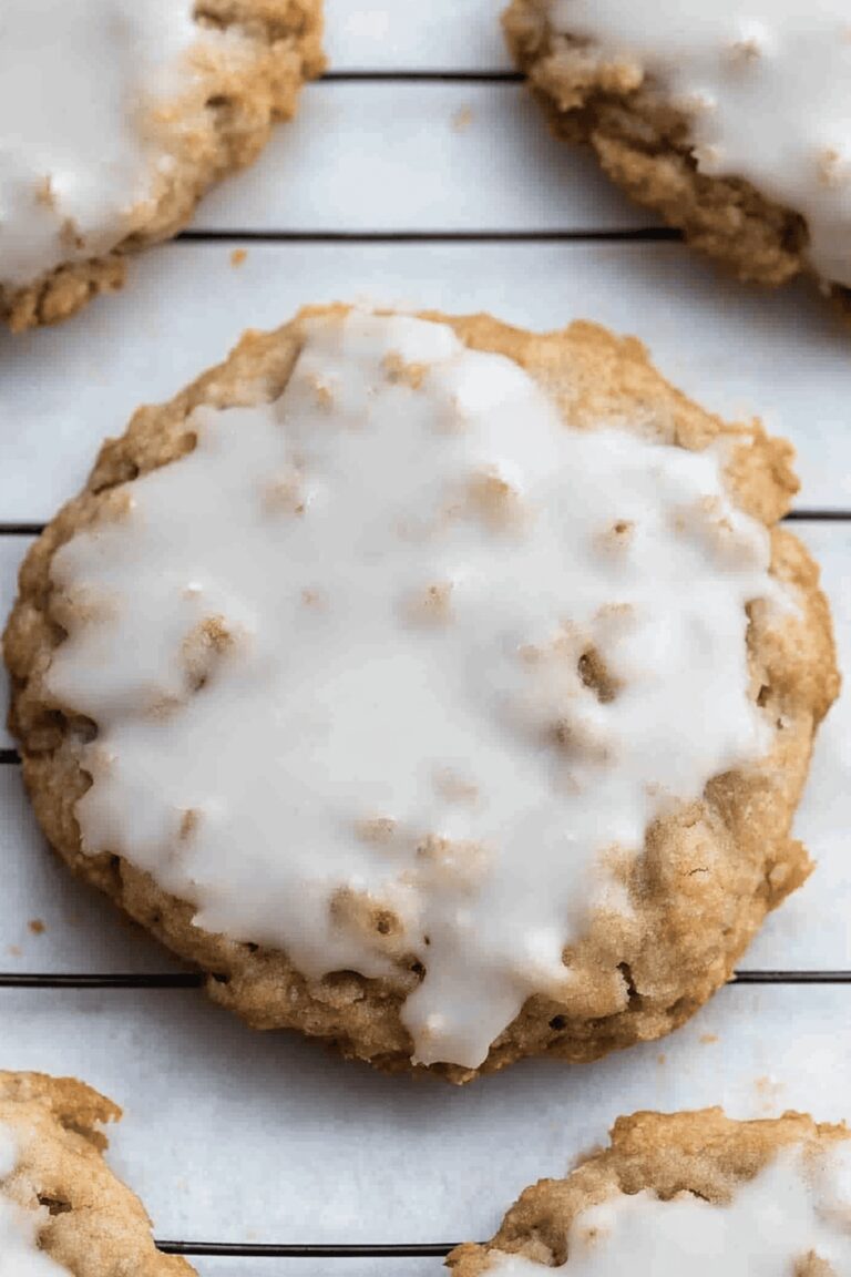 Soft Crumbl Iced Oatmeal Cookies Recipe
