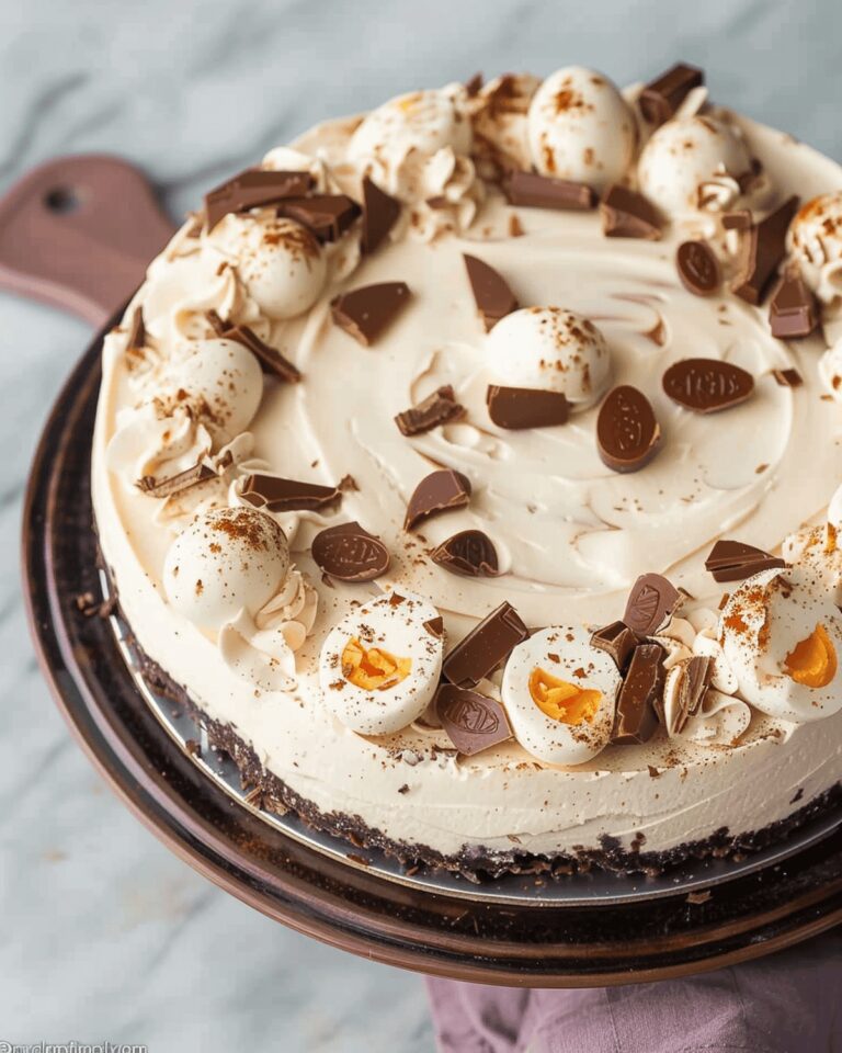 No Bake Cadbury Creme Egg Cheesecake Recipe