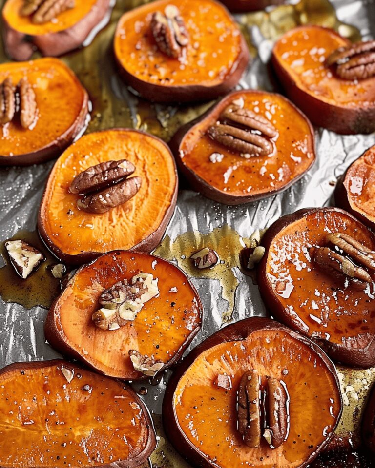 Crispy Maple Pecan Roasted Sweet Potato Slices Recipe