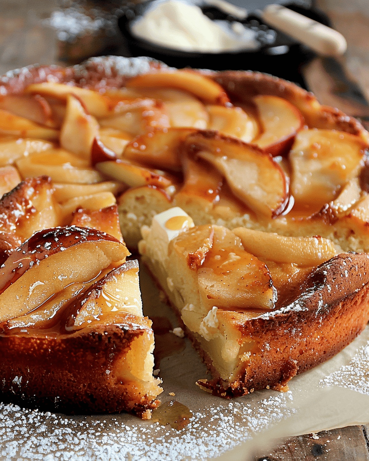 Rustic Maple Apple Ricotta Cake Recipe
