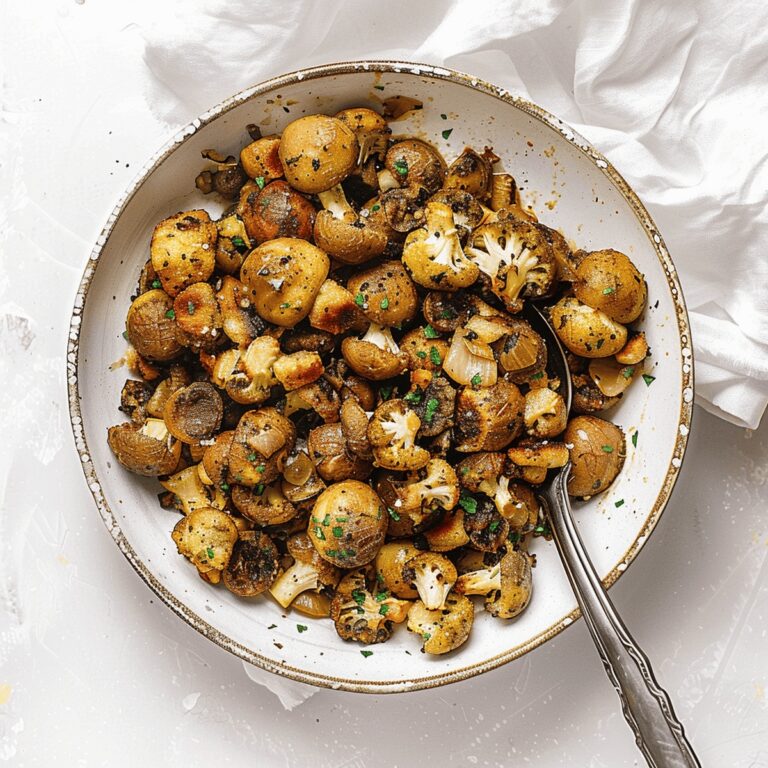 Garlic Mushrooms Cauliflower Skillet Recipe